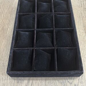 Black velvet watch or bracelet display box